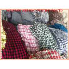 yarn dyed check fabric stock